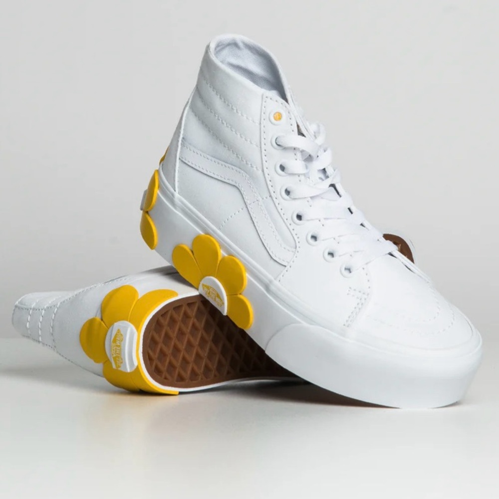 Vans SK8-Hi Tapered Stackform OSF Platform Sneakers Yellow Daisy W 9.5/ M 8 - Picture 10 of 16